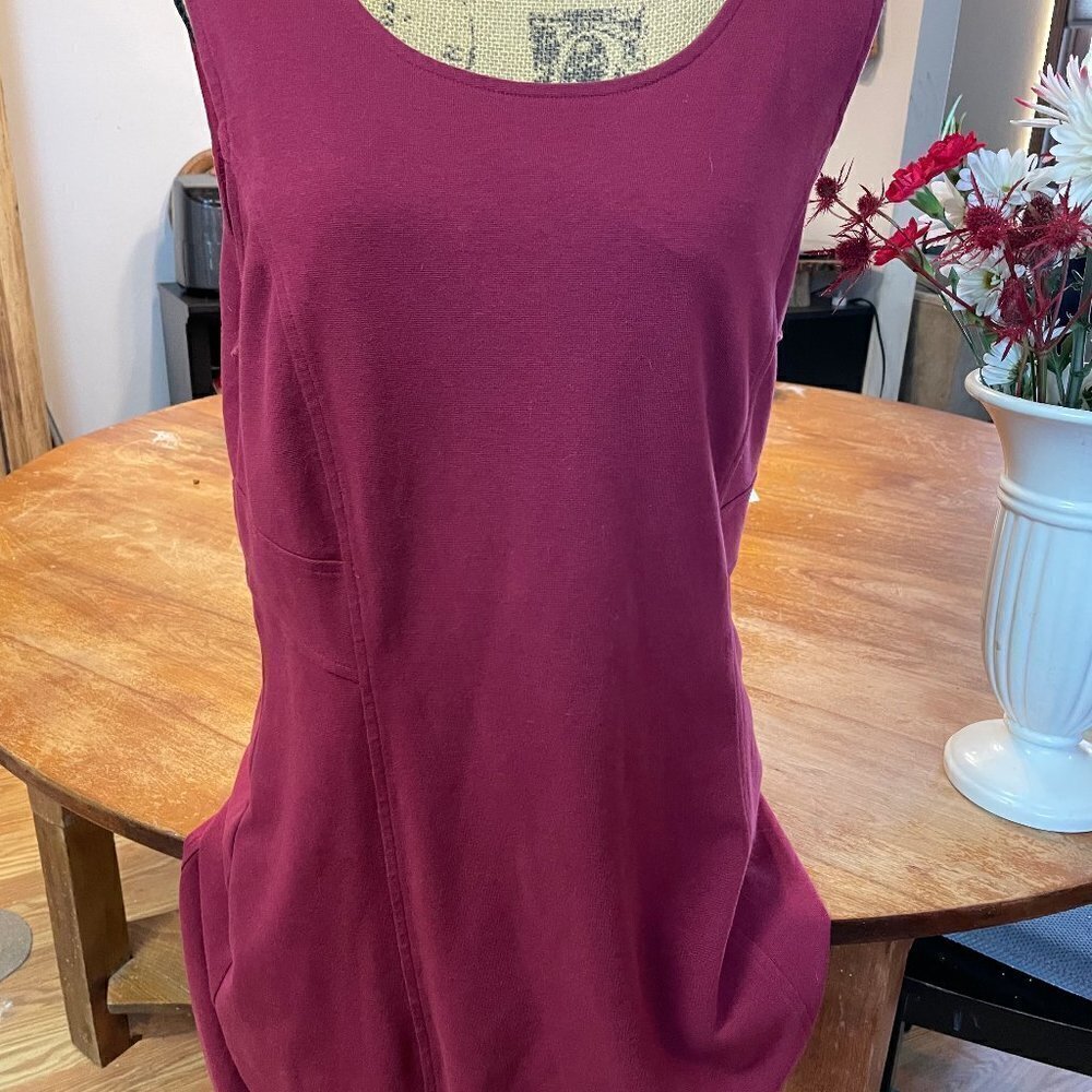 Garnet Hill Dress Burgandy Sleeveless